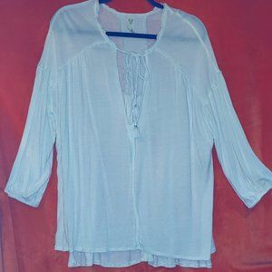 We The Free Casual Pullover front tie top